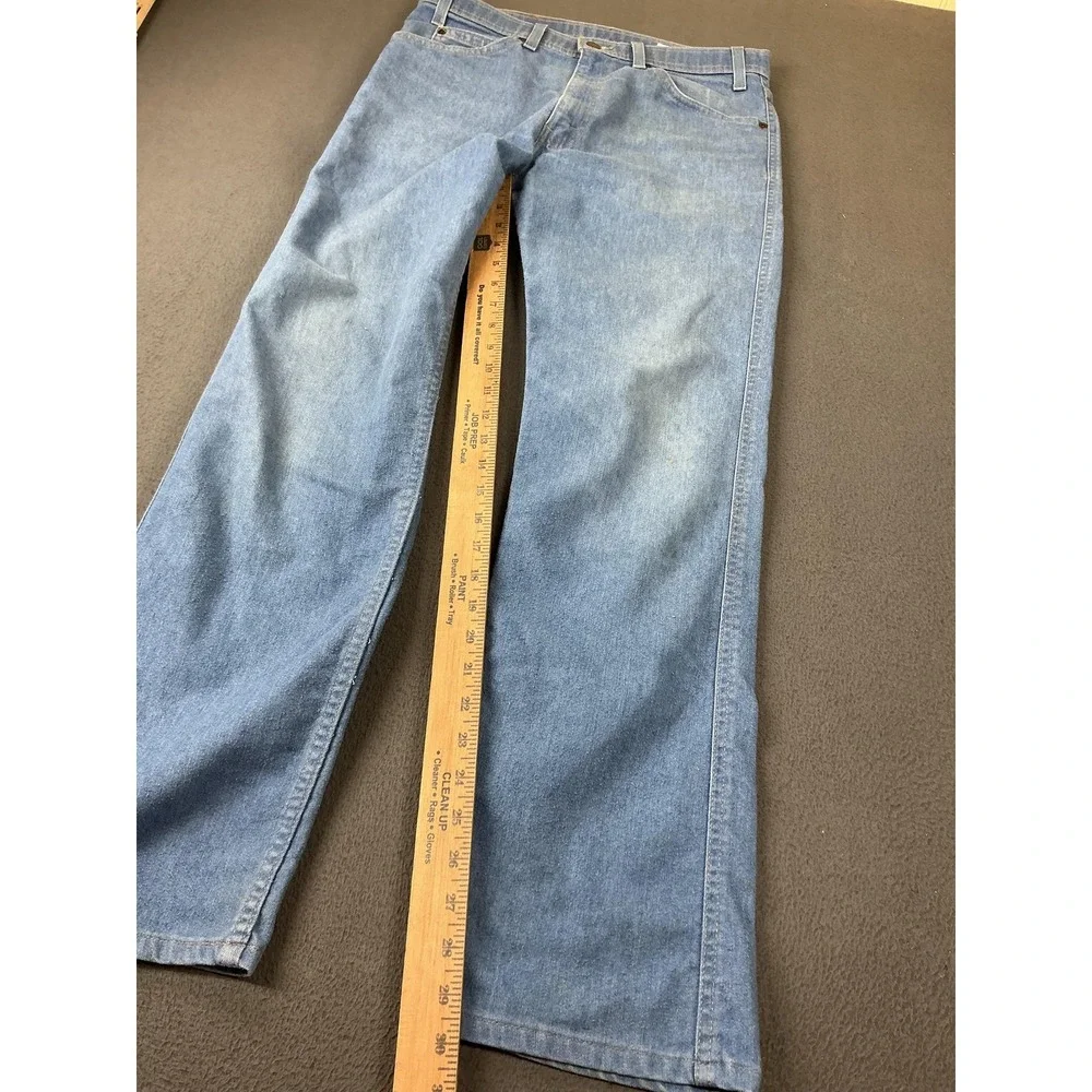 Vintage Levi's Action Jeans Mens 34x31 Light Wash Blue Bootcut Relaxed USA